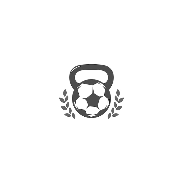 Voetbal pictogram logo ontwerp