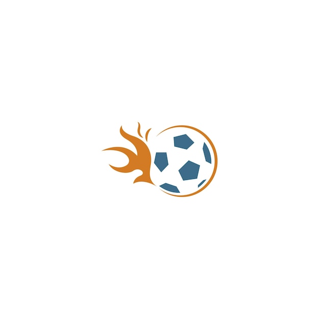 Voetbal pictogram logo ontwerp