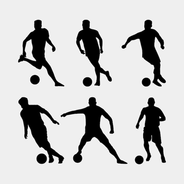 Voetbal Silhouet Vector En Illustratie