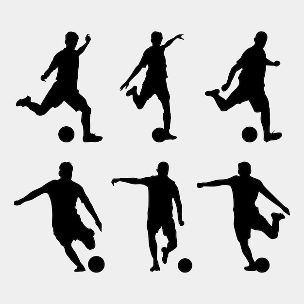 Voetbal Silhouet Vector En Illustratie