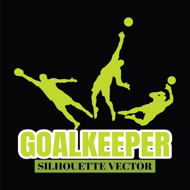 Vector voetbal silhouetten vector illustratie.