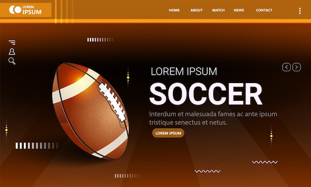 Voetbal sjabloonontwerp, voetbal banner, Sport lay-outontwerp, vectorillustratie