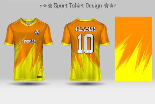 Voetbal sport jersey mockup abstract geometrisch patroon tshirt ontwerp