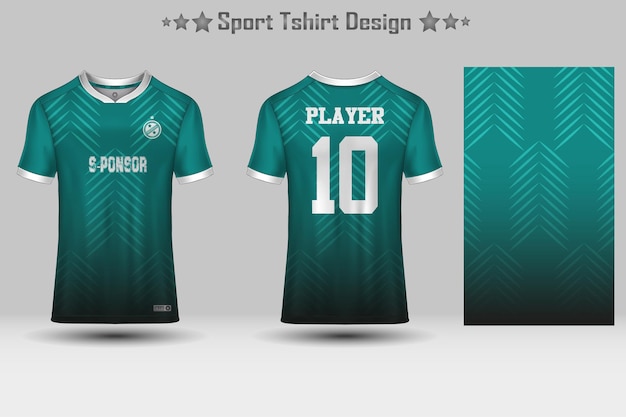 Voetbal sport jersey mockup abstract geometrisch patroon tshirt ontwerp