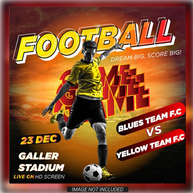 voetbal sport social media post banner sjabloon