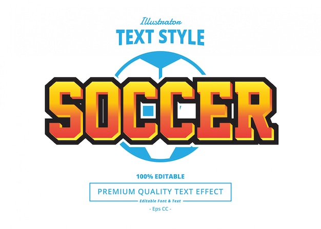 Voetbal teksteffect