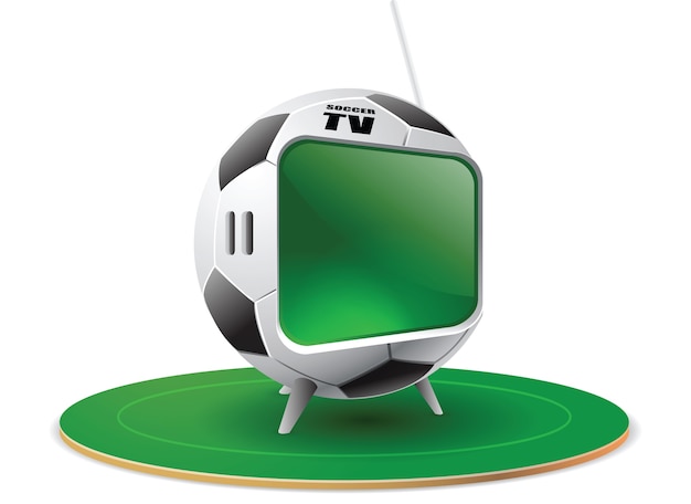 Vector voetbal tv-manie