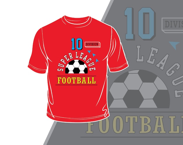 Voetbal typografie tshirt afbeelding vector