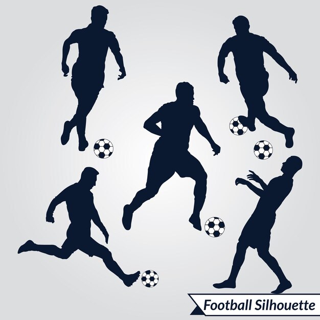 Vector voetbal vector silhouet ontwerp