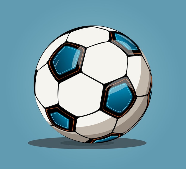 Voetbal vectorillustratie handmatig gemaakt