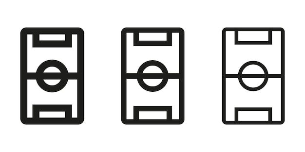 Voetbal veld vector iconen. Voetbalveld. Pictogram op witte achtergrond. EPS 10