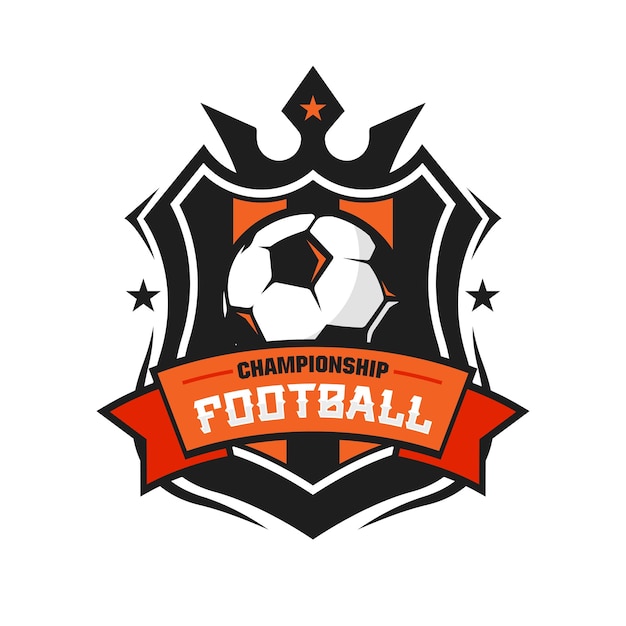 Voetbal Voetbal Badge Ontwerpsjablonen Sport Team Identiteit Vectorillustraties op witte achtergrond