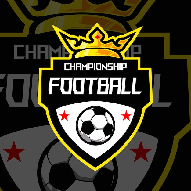 Voetbal voetbal kampioenschap logo ontwerp