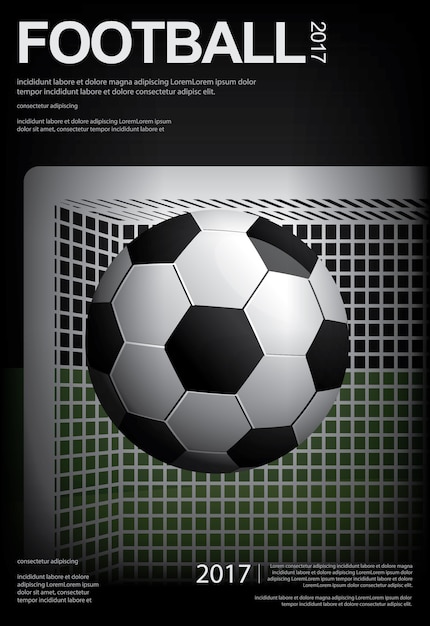 Vector voetbal voetbal poster illustratie