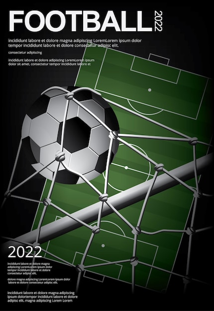 Vector voetbal voetbal poster vestor illustratie