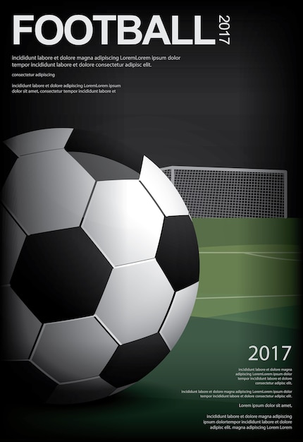 Vector voetbal voetbal poster vestor illustratie