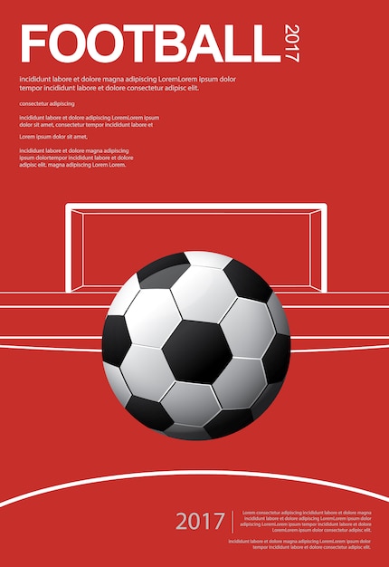 Voetbal Voetbal Poster Vestor Illustratie