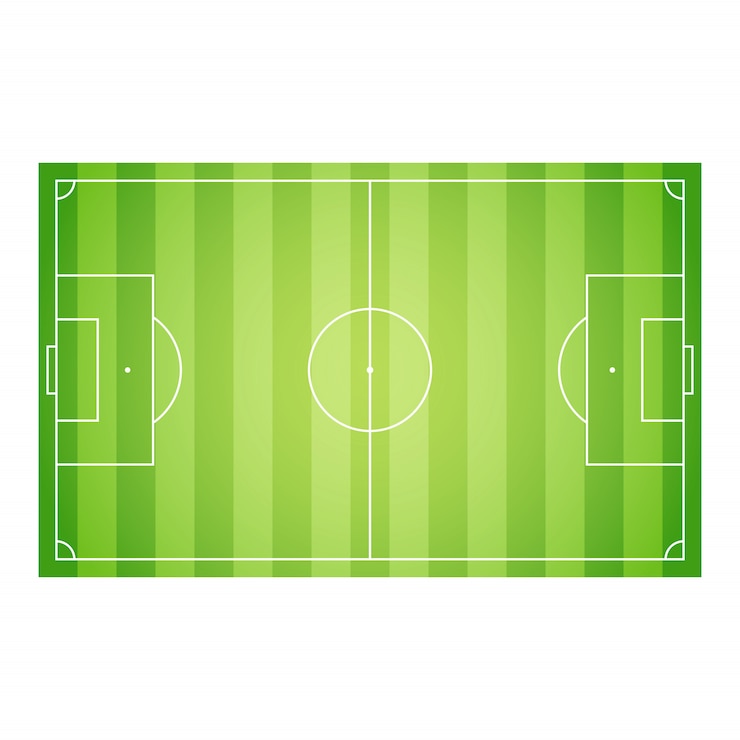 Vector voetbal voetbal veld vector illustratie ontwerpsjabloon
