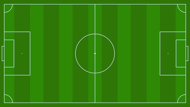 voetbal voetbalveld bovenaanzicht met groene kleur en witte lijn voor sport grafisch ontwerp achtergrond