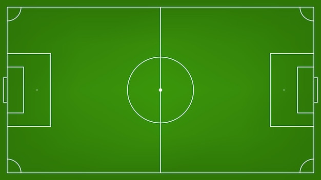 voetbal voetbalveld bovenaanzicht met groene kleur en witte lijn voor sport grafisch ontwerp achtergrond