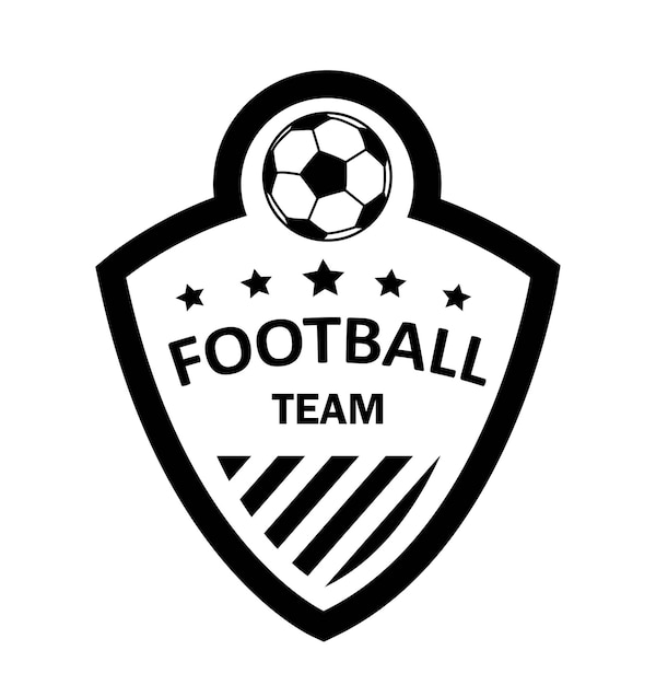 Voetbalbadge zwart