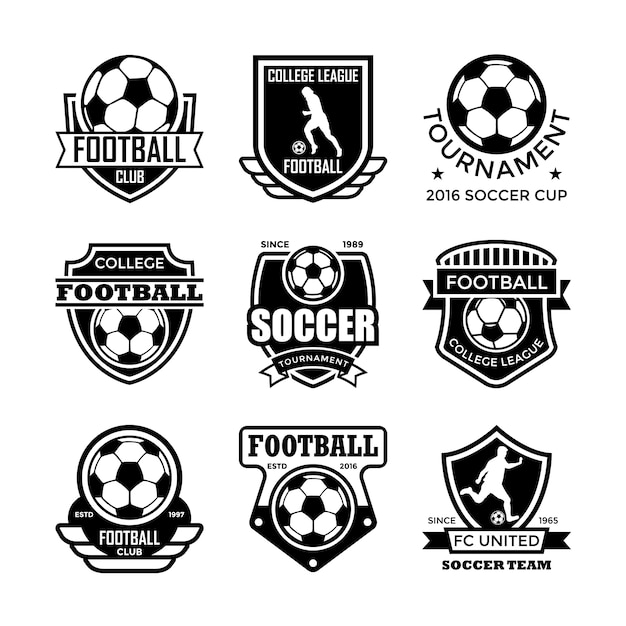 Vector voetbalbadges