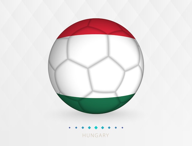 Voetbalbal met de voetbalbal van het de vlagpatroon van Hongarije met vlag van het nationale team van Hongarije