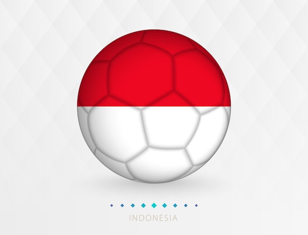Voetbalbal met de voetbalbal van het de vlagpatroon van Indonesië met vlag van het nationale team van Indonesië