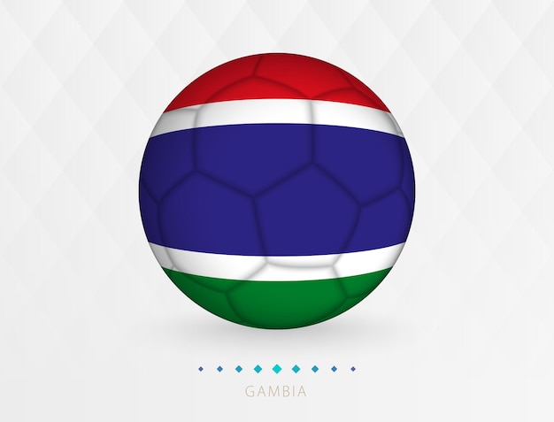 Voetbalbal met Gambia-vlagpatroonvoetbal met vlag van het nationale team van Gambia