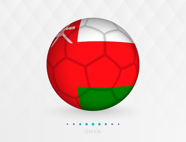 Voetbalbal met oman-vlagpatroonvoetbal met vlag van het nationale team van oman