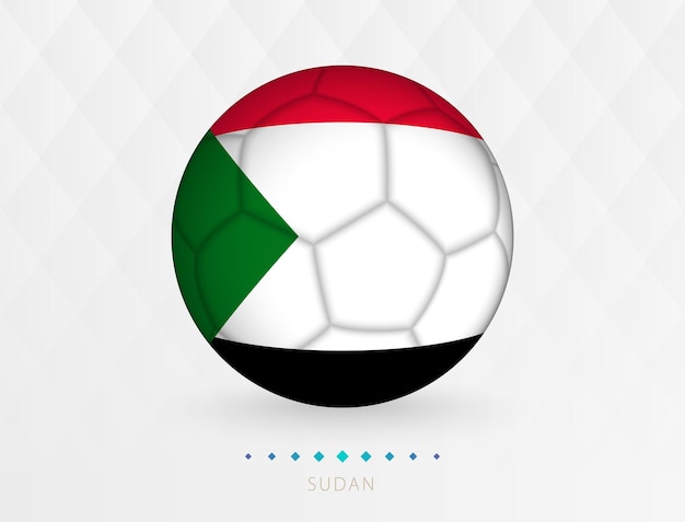 Voetbalbal met Soedan-vlagpatroonvoetbal met vlag van het nationale team van Soedan