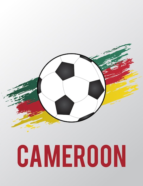 Voetbalborstelvlag voor Kameroen