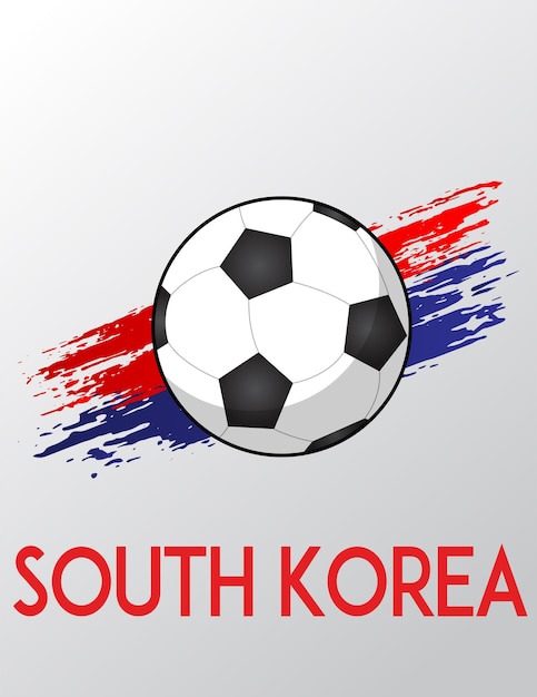 Voetbalborstelvlag voor Zuid-Korea