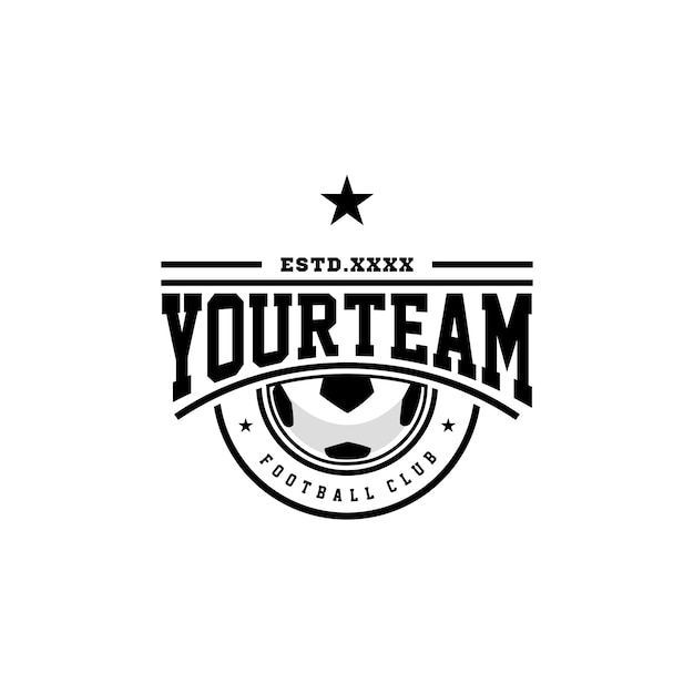 Voetbalclub logo ontwerp vectorillustratie