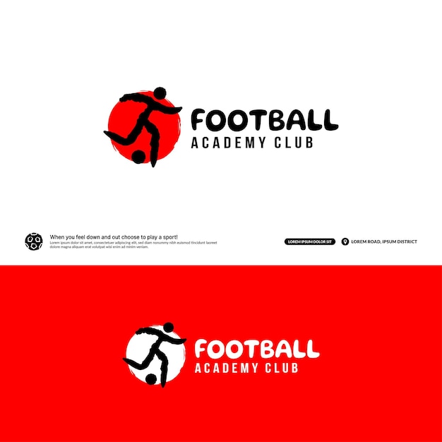 Voetbalclub logo sjabloon Voetbaltoernooien logo pictogram en symbool vector design