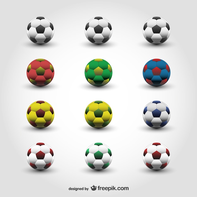 Voetballen vector set