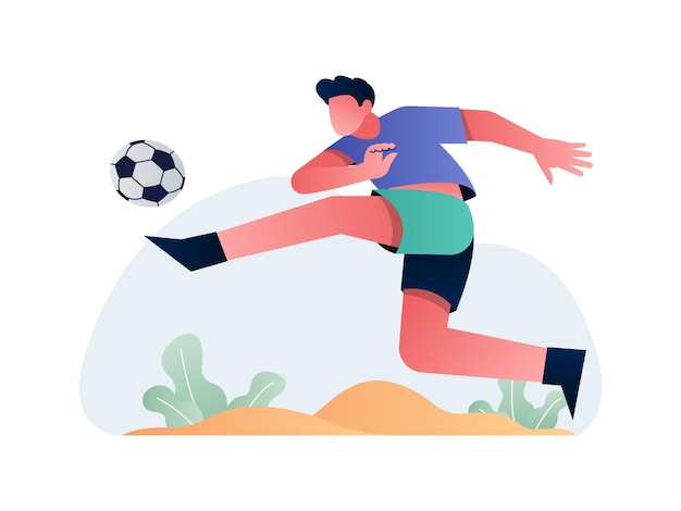 Voetballer illustratie