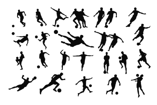 Vector voetballer silhouet