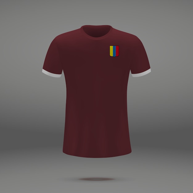 Voetbalpakket van venezuela, t-shirtsjabloon voor voetbaltrui