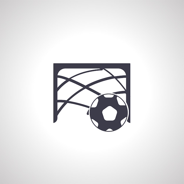 voetbalpictogram bal in doelpictogram