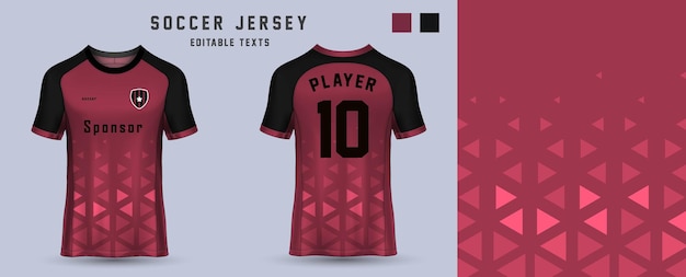 voetbalshirt sjabloon met abstracte textuur jersey mockup voor voetballer