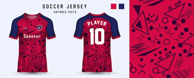 voetbalshirt sjabloon met abstracte textuur jersey mockup voor voetballer