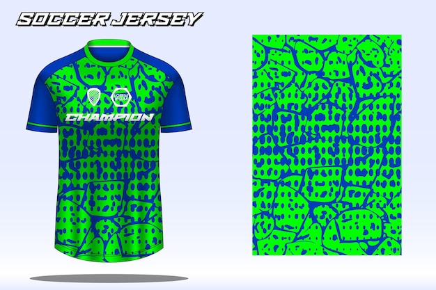 Voetbalshirt sport tshirt ontwerp mockup voor voetbalclub