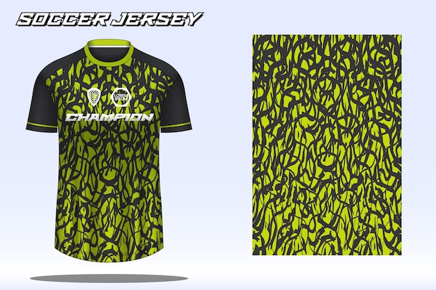 Voetbalshirt sport tshirt ontwerp mockup voor voetbalclub