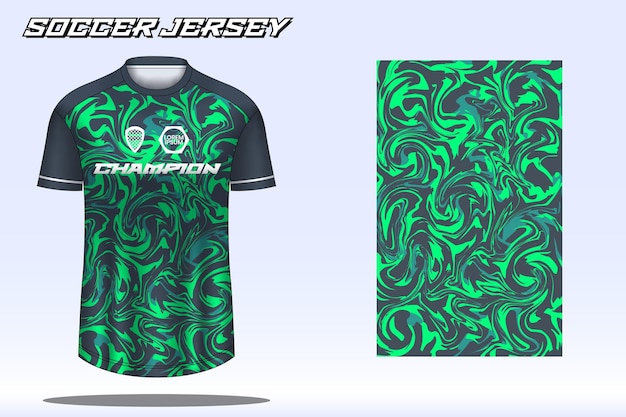 Voetbalshirt sport tshirt ontwerp mockup voor voetbalclub