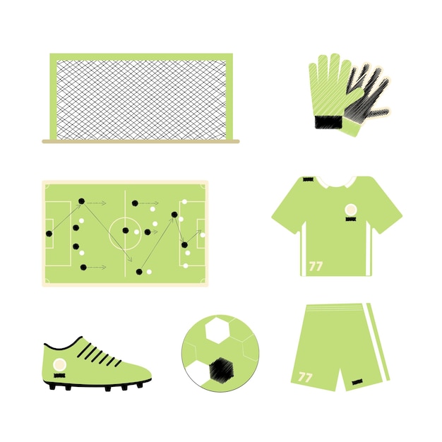 Voetbalspeler set