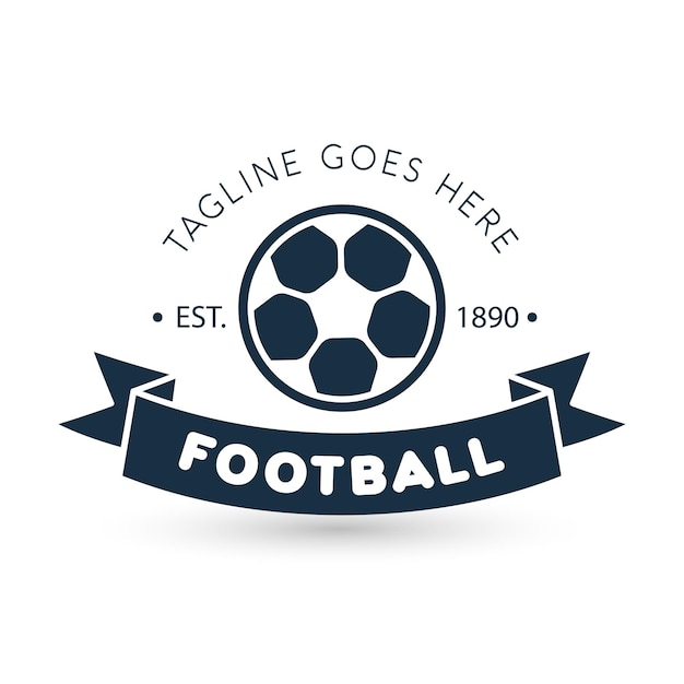 Voetbalteam of club badges platte labels logo ontwerp