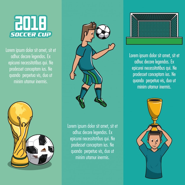 Voetbaltoernooi infographic met elementen