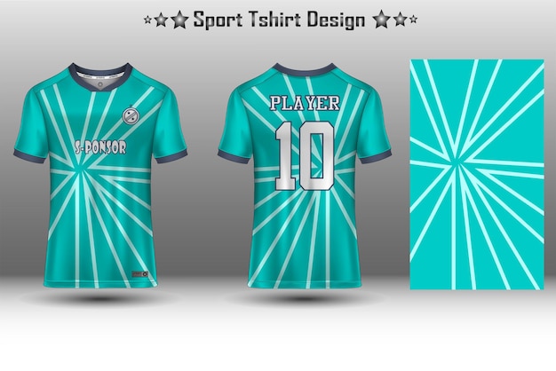 Voetbaltrui mockup voetbal jersey mockup wielertrui mockup en sport jersey mockup met abstract geometrisch patroon gratis vector