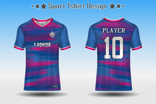 Voetbaltrui mockup voetbaltrui ontwerp sublimatie sport t-shirt design collectie voor racen fietsen gaming motorcross